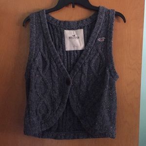 Hollister no sleeve grey sweater